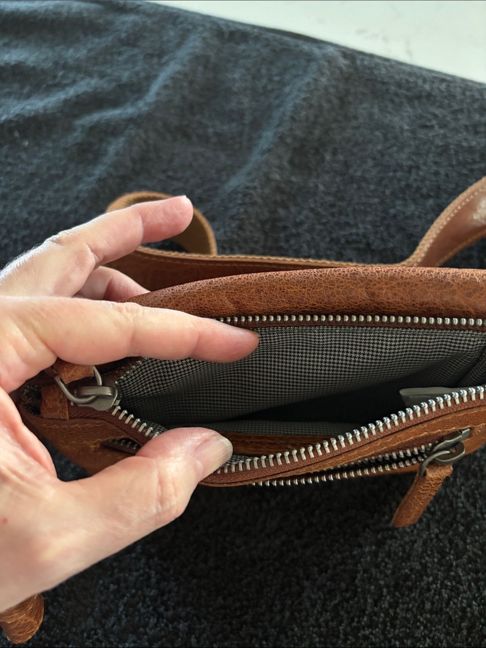 NWOT Compact Camel Mini Belt Bag with Buckle Detail - Picture 6 of 7